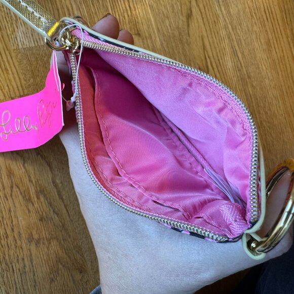 Lilly Pulitzer Key ID Card Case Hibiscus Pink NWT - Picture 4 of 5